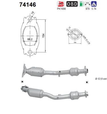 Катализатор AS 74146 для NISSAN TIIDA