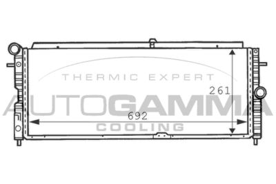 Радиатор, охлаждение двигателя AUTOGAMMA 100707 для OPEL CORSA