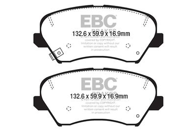 EBC Brakes DPX2232 Тормозные колодки и сигнализаторы для HYUNDAI VELOSTER (FS) 1.6 MPI