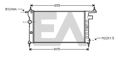 EACLIMA 31R54159 Радиатор охлаждения двигателя для OPEL CORSA B Фургон/хетчбэк (S93)