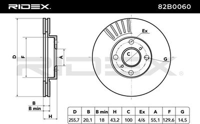 спирачен диск RIDEX