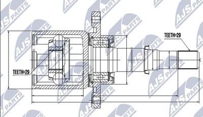 NTY NPW-NS-046 ШРУС  для RENAULT (Рено)
