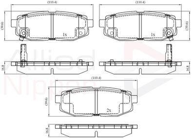 COMLINE ADB32488 Тормозные колодки и сигнализаторы  для SUBARU TRIBECA (Субару Трибека)