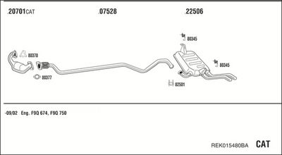 ABGASANLAGE WALKER REK015480BA