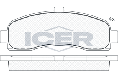 ICER 180922 Тормозные колодки и сигнализаторы  для NISSAN MICRA II (K11) 1.0 i 16V