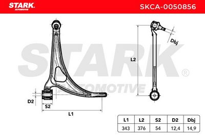носач, окачване на колелата STARK SKCA-0050856