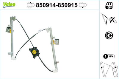 стъклоподемник VALEO 850915