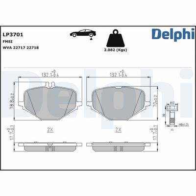 Brake Pad Set, disc brake LP3701