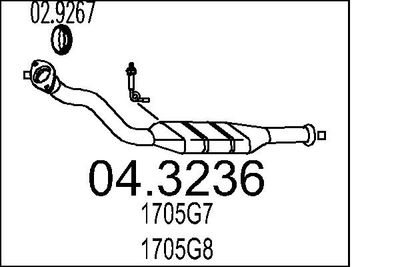MTS 04.3236 Катализатор  для PEUGEOT 406 купе (8C) 2.0 16V