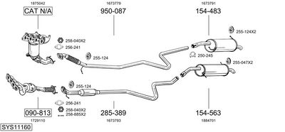 Изпускателна система BOSAL SYS11160