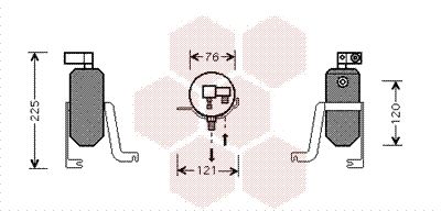 Осушитель, кондиционер VAN WEZEL 0900D185 для CITROËN SAXO