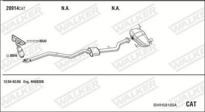 Изпускателна система WALKER BWH58185A