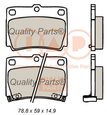 Комплект тормозных колодок, дисковый тормоз IAP QUALITY PARTS 704-12025 для MITSUBISHI PAJERO