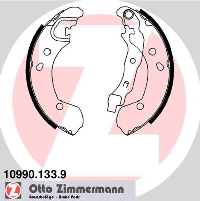 Комплект тормозных колодок ZIMMERMANN 10990.133.9 для NISSAN TIIDA