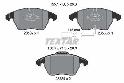Комплект тормозных колодок, дисковый тормоз TEXTAR 2358781 для SEAT ALTEA
