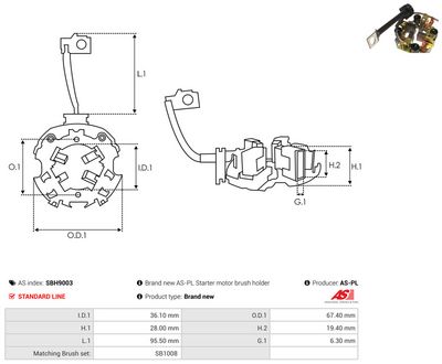 Vorschau Halter, Kohlebürsten Ansicht 2