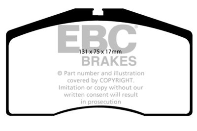 Комплект тормозных колодок, дисковый тормоз EBC Brakes DP9997 для PORSCHE 928