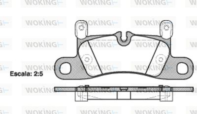 Комплект тормозных колодок, дисковый тормоз WOKING P12793.20 для PORSCHE CAYENNE