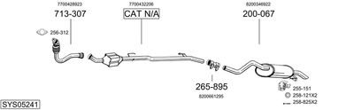 Układ wydechowy BOSAL SYS05241