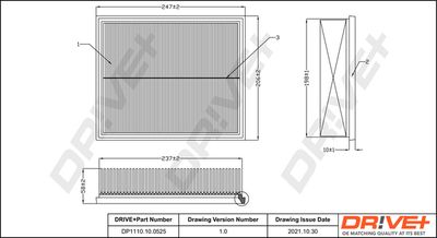 Воздушный фильтр Dr!ve+ DP1110.10.0525 для LAND ROVER RANGE ROVER