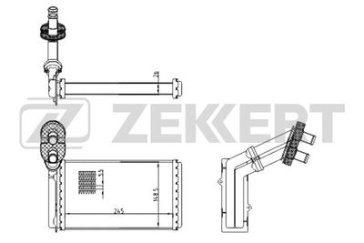 ZEKKERT MK-5032 Радіатор пічки 