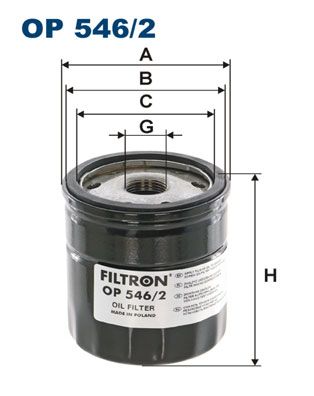 FILTRON OP 546/2 Масляный фильтр  для FORD USA  (Форд сша Едге)