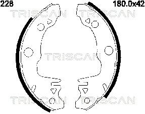 Комплект тормозных колодок TRISCAN 8100 10228 для DACIA 1310