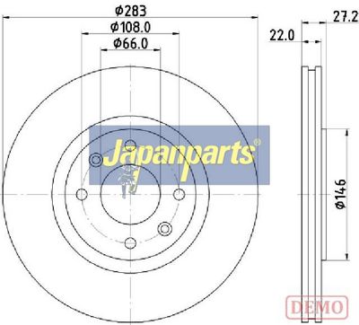 JAPANPARTS Stabdžių diskas