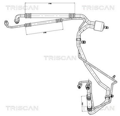 Vysokotlaké / nízkotlaké vedení, klimatizace TRISCAN 9010 28039