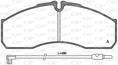 Комплект тормозных колодок, дисковый тормоз OPEN PARTS BPA0651.12 для RENAULT MASCOTT