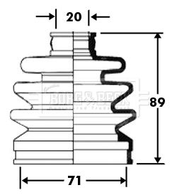 BORG & BECK BCB2396 Пыльник шруса для AUDI A4 B6 Кабриолет (8H7)