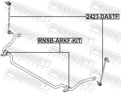 SET REPARATIE BUCSA BARA STABILIZATOARE FEBEST RNSBARKFKIT 1