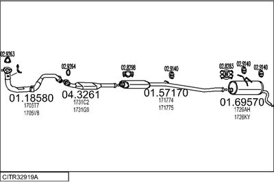 Układ wydechowy MTS CITR32919A005719