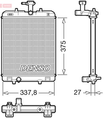 Радиатор, охлаждение двигателя DENSO DRM50134 для CITROËN C1