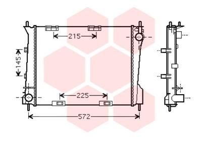 Радиатор, охлаждение двигателя VAN WEZEL 43002554 для RENAULT CLIO