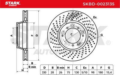 спирачен диск STARK SKBD-0023135