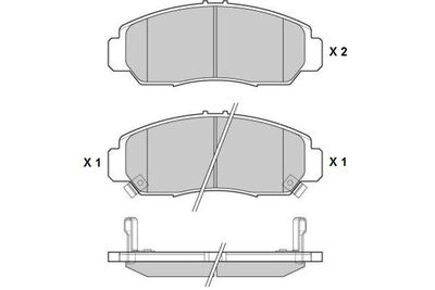 E.T.F. 12-1059 Тормозные колодки и сигнализаторы для HONDA JAZZ II (GD_, GE3, GE2) 1.3 iDSi (GD1)