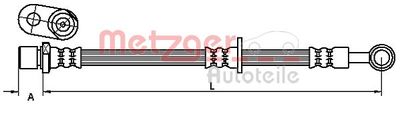 Тормозной шланг METZGER 4110903 для SUBARU XV