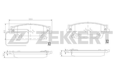 Комплект тормозных колодок, дисковый тормоз ZEKKERT BS-2985 для CADILLAC SRX