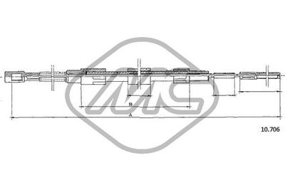 Тросик, cтояночный тормоз Metalcaucho 83713 для VW TRANSPORTER
