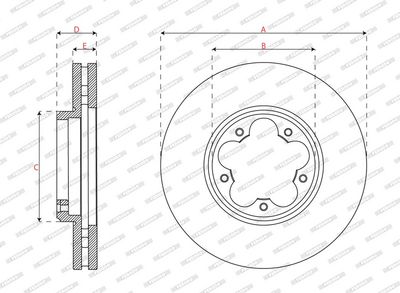 BREMSSCHEIBE FERODO DDF3059C 2