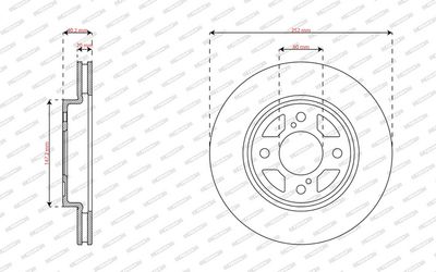 BREMSSCHEIBE FERODO DDF2921C 1