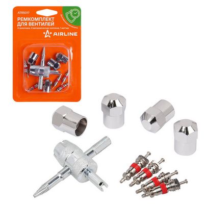 Комплект золотников, сервисный нипель Airline ATRS017