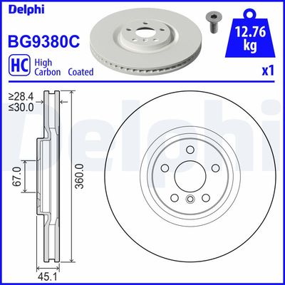 DISC FRANA DELPHI BG9380C