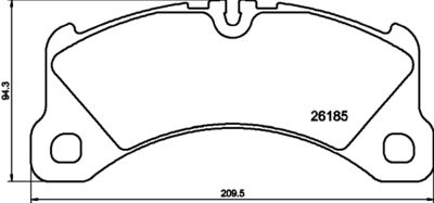 Комплект тормозных колодок, дисковый тормоз HELLA 8DB 355 040-201 для PORSCHE PANAMERA