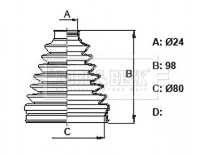 Bellow, drive shaft Borg & Beck BCB6404