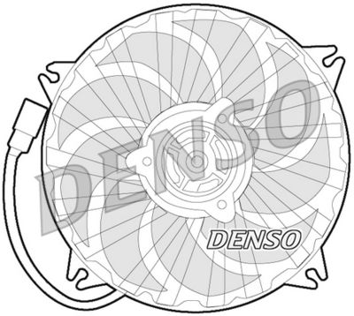 Вентилятор, охлаждение двигателя DENSO DER21016 для PEUGEOT 406