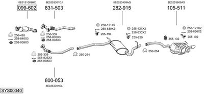 Изпускателна система BOSAL SYS00340