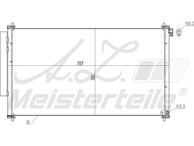 кондензатор, климатизация A.Z. Meisterteile AZMT-45-030-1500