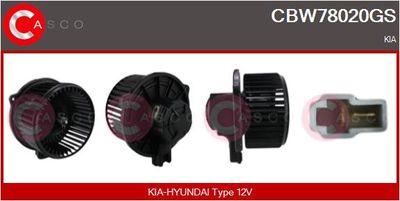 Вентилятор салона CASCO CBW78020GS для KIA RIO